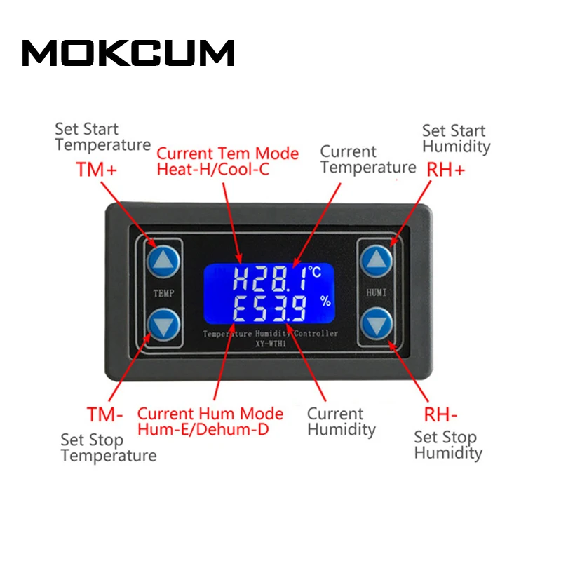 Temp start. Контроллер температуры и влажности. Термостат температуры и влажности. Автоматический терморегулятор цифровой. Контроллер XY-1.