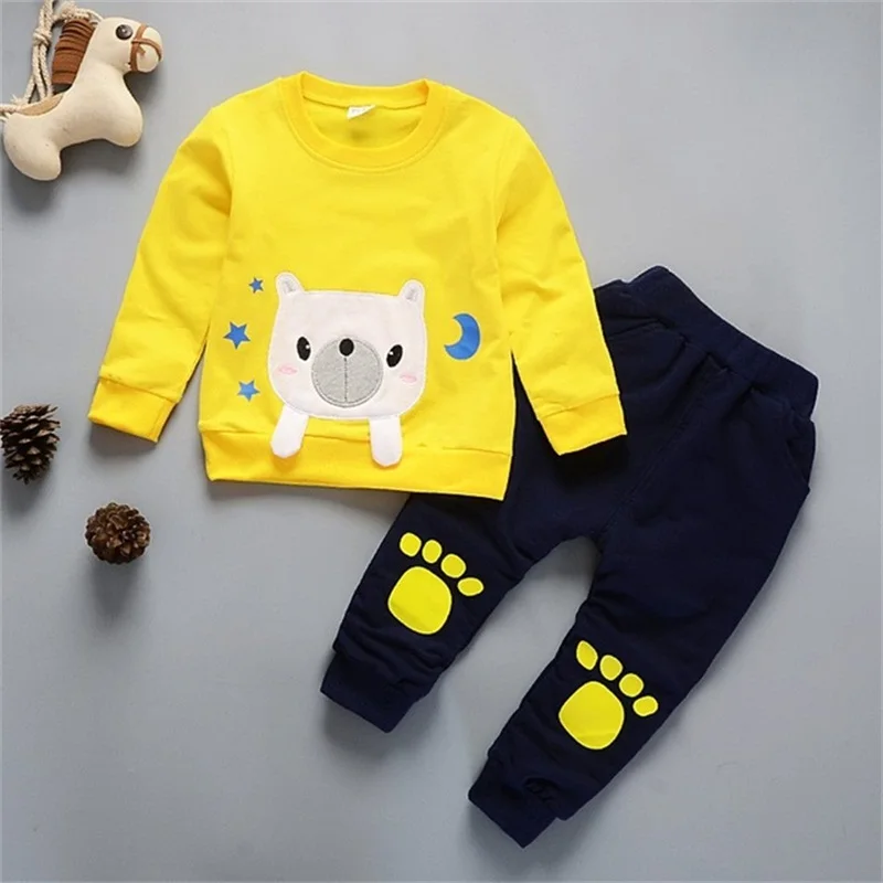 

Kids Winter Clothes Cute Bear Embroidery boy's clothing Comfortable Warm children's Clothing set Girl Winter Clothes For Kids