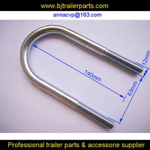 U Болт M12 x 63x140 мм, ось прицепа U Болт, листовая пружина прицепа зажим, оцинкованный, Грузовик Трейлер Ute части прицепа