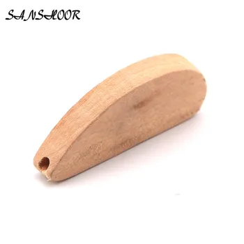 

SANSHOOR Free Shipping 50*20*8mm No-Varnish Semicircle Wood Beads MT-019 100pcs/lot