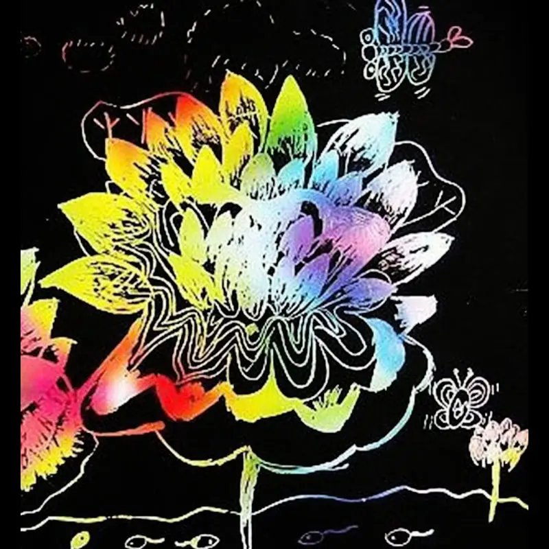 

10pcs Scraping Drawing Paper Painting Learning Education Toys Environmental Magic Scratch Art Painting Paper Size 18x25cm