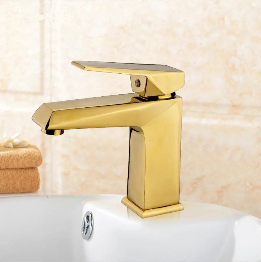 

Free Shipping Euro Gold/Rose Gold Basin crane Luxury Bathroom Basin Faucet Single Handle Vanity Sink Mixer wash basin Tap