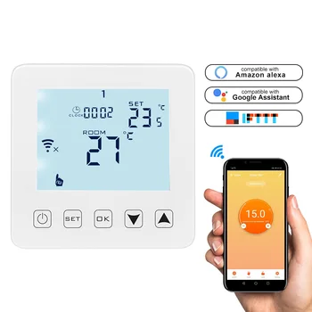 

WiFi Smart Thermostat Temperature Controller For Water/Electric Heating Works With Alexa Google Home