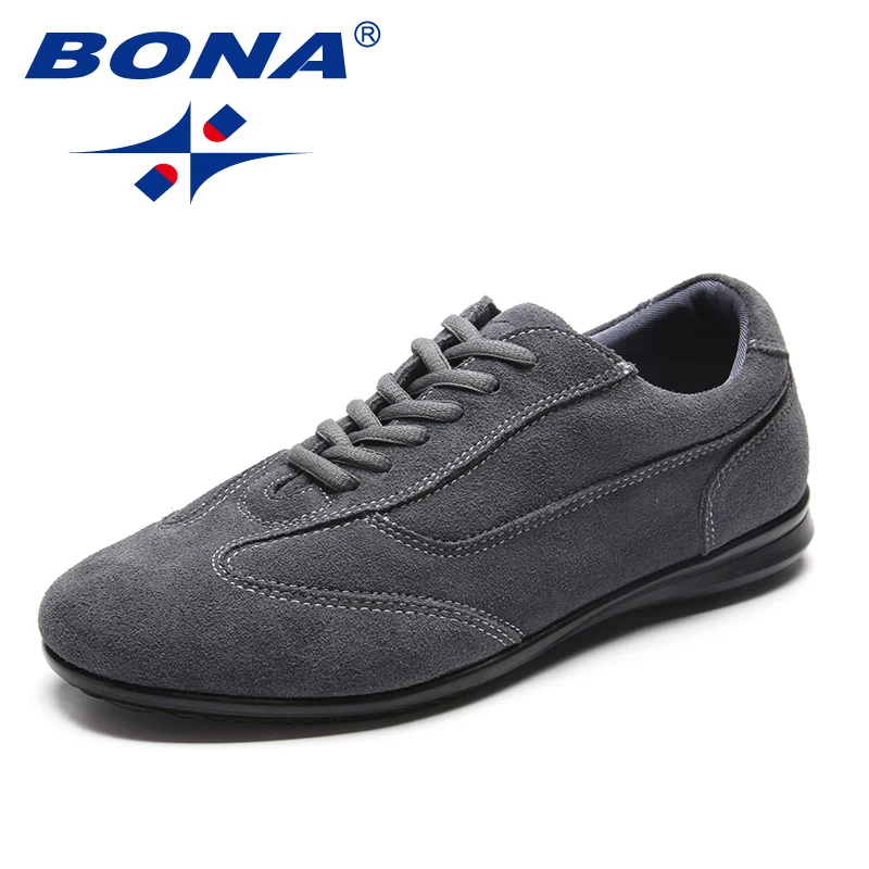 

BONA New Fashion Style Men Casual Shoes Lace Up Men Loafers Suede Male Flats PU Outsole Men Shoes Comfortable Fast Free Shipping