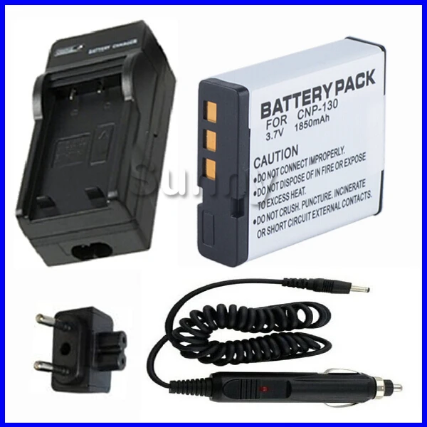 Battery and Charger for Casio NP 130, NP 130A, NP 130A, NP130, NP130A