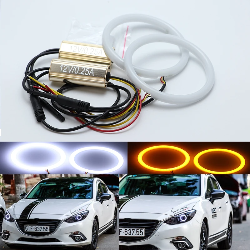 Для mazda 3 2010 2011 2012 2013 2014 белый и янтарный двухцветный хлопковый комплект