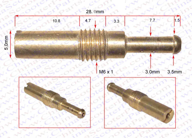 

6PCS Thread M6x0.75 Slow Pilot JET For OKO KOSO CVK GY6 Carburetor ATV Buggy Go Kart Scooter Dirt Bike Parts