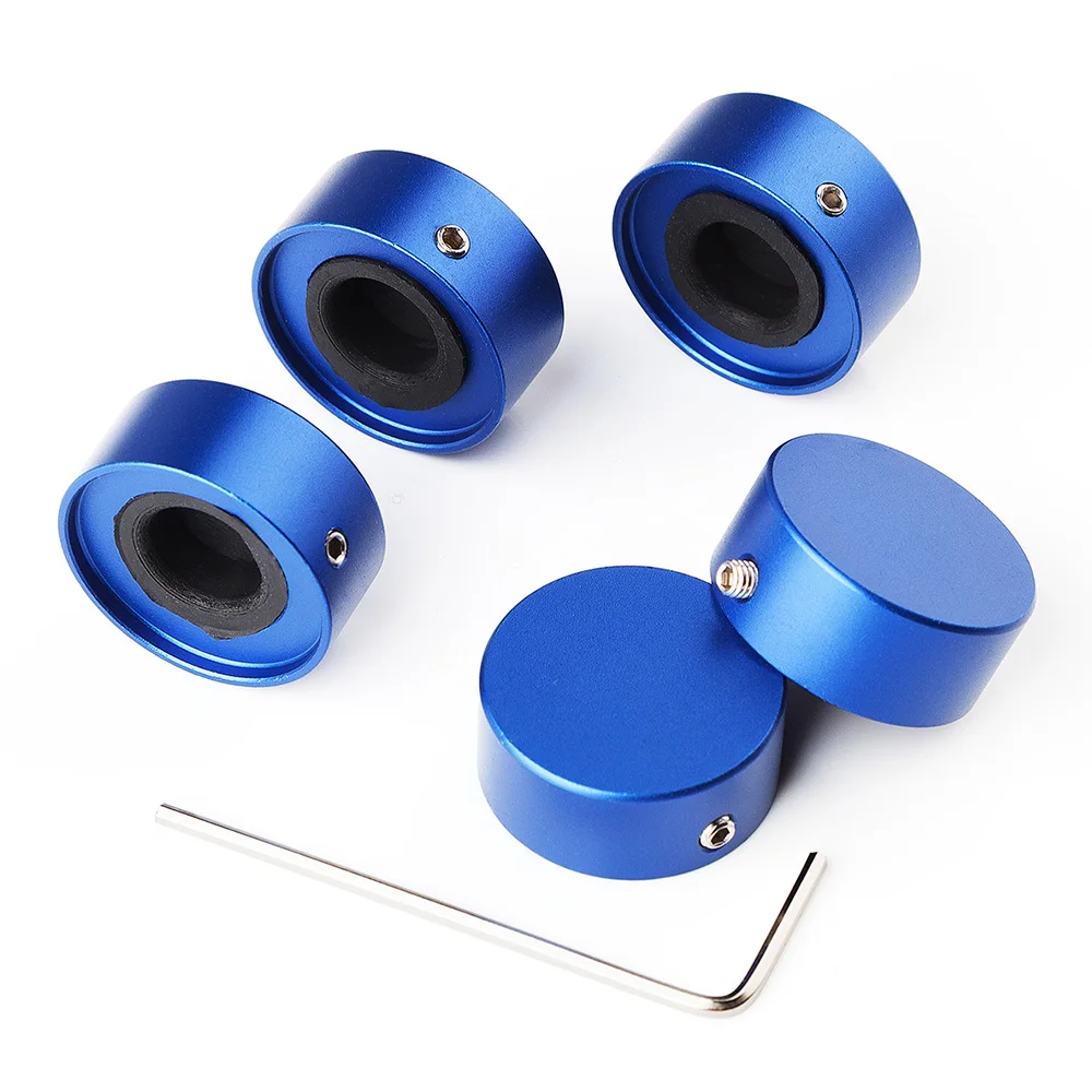 

Vangoa Foot Nail Cap Effect Pedal Pad Musical Instrument Parts Aluminum Material Anti-slip Guit with Wrench 5Pcs