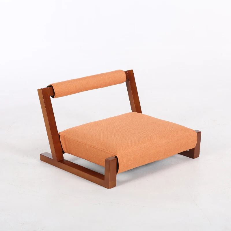 Wood Floor Japanese Zaisu Meditation Chair With Back Support Asia