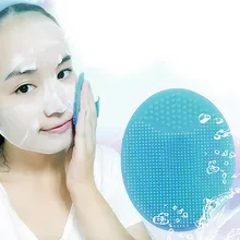 Волшебные силиконовые овальные щетки для удаления угрей лица для мытья головы ребенка уход за кожей красота с коробкой коврик для чистки кистей Очищающая щетка