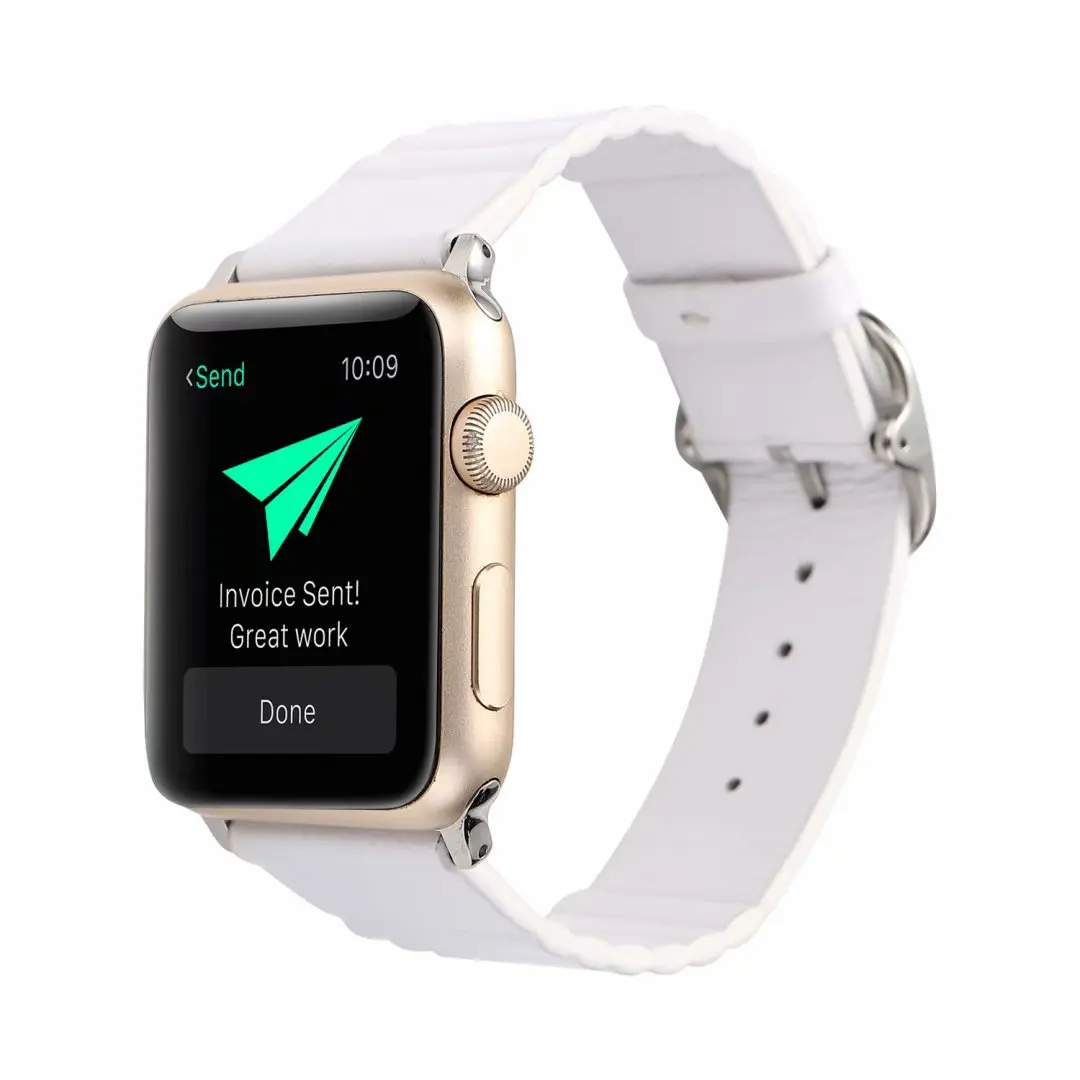 Браслет из натуральной кожи для Apple watch band 4 44/40 мм для мужчин и женщин часы ремешок аксессуары для iWatch series 3 2 1 42/38 мм