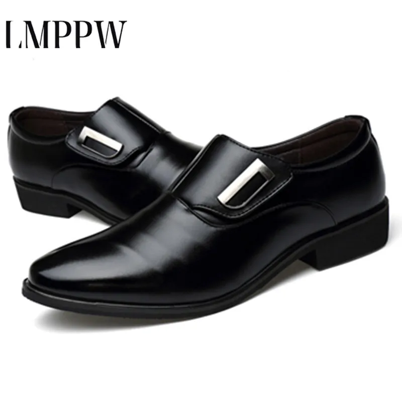 

Luxury Brand Leather Mens Formal Shoes Dress Shoes Fashion Business Wedding Shoes Pointed Toe Patent Leather Oxford Shoes 2.5a