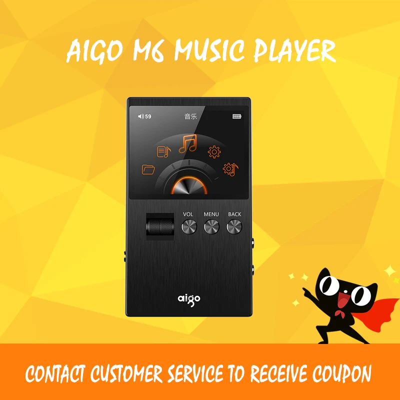 

Aigo M6 mp3 player dac dsd flac player portable lossless mini Sport mp3 music Players