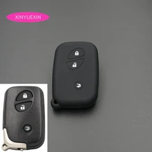 Xinyuexin силиконовый чехол для ключей от машины чехол подходит для Lexus IS GS RX ES NX LS RC LX пульт дистанционного управления без ключа введите силикагель автомобиль-Стайлинг 3 кнопки