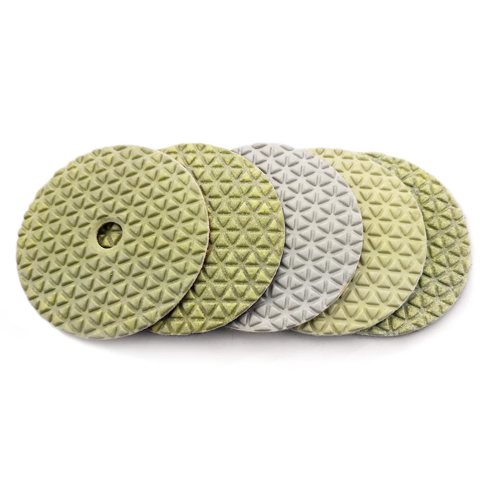 RIJILEI 10Pcs/lot 100mm diamond dry polishing pad 4 inch Marble polishing pads Use for polishing granite concrete floor DPD01