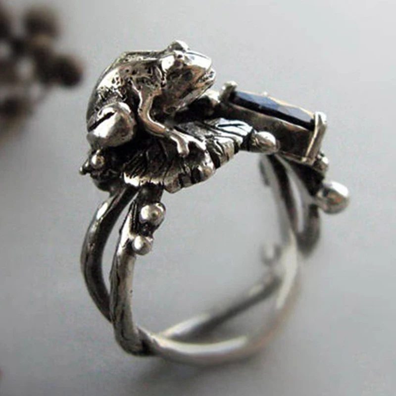 Женское винтажное ювелирное изделие в стиле панк модное кольцо инкрустированное