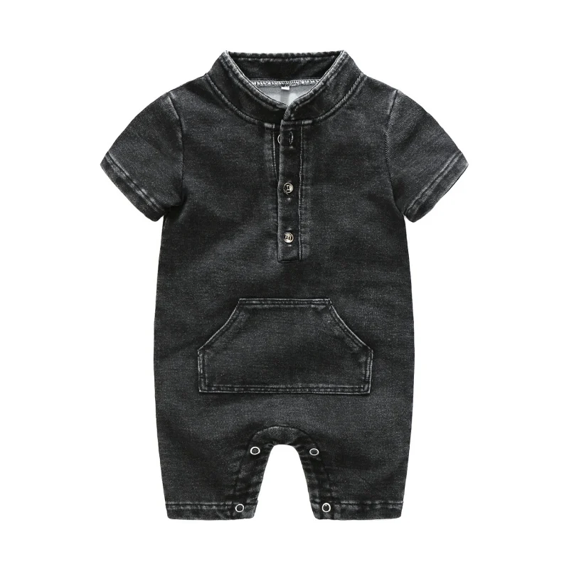

Summer 2019 New Baby Denim Boys Romper Solid Clothes Infant Overalls Newborn Infants Boys Costume Cowboy Fashion Jeans