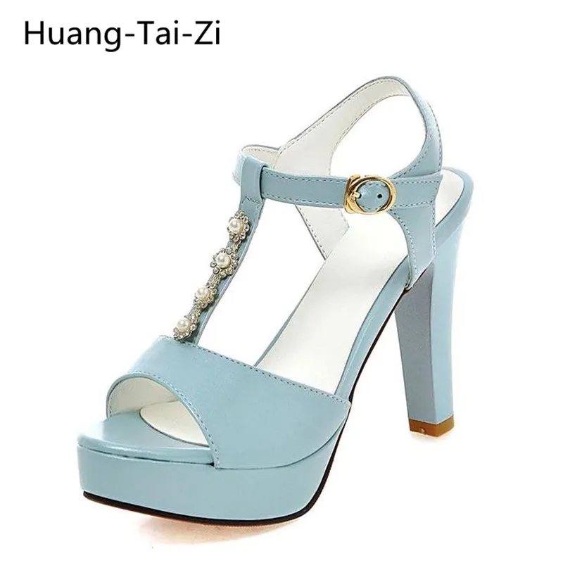 

Sandals Women Designer Shoes Woman Beading T-strap Women Sandals Summer Laides Shoes Sandalia Feminina High Heel Sandals Mujer