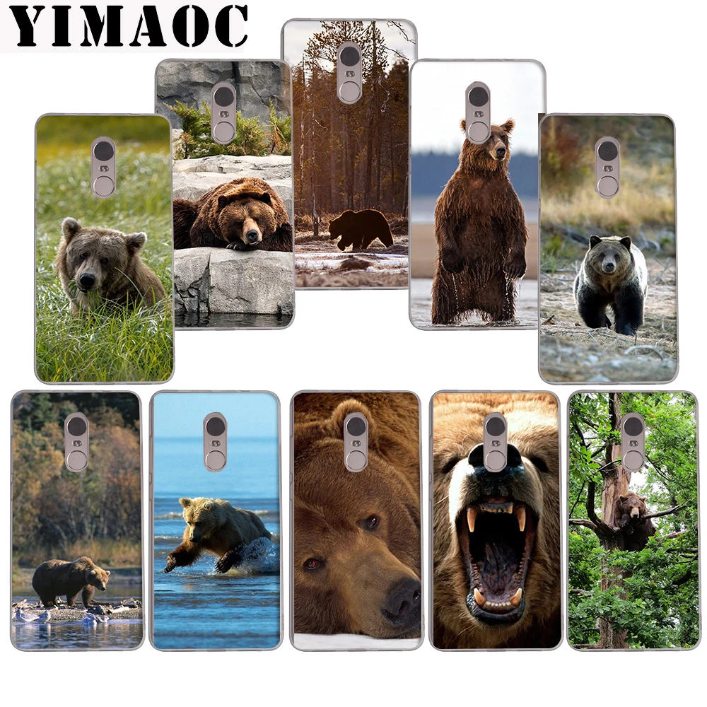 

YIMAOC 274z the Bear Soft Case for Xiaomi Mi a1 a2 f1 6 8 lite se mix 2s Redmi 5 6 6a S2 Plus 5A Note 5 6 Pro 4 X