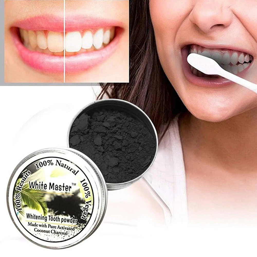 

Black Bamboo Charcoal Powder Natural Organic Whitening Teeth Cleaning Stains Activated Coal Of Pure Teeth Powder Teeth Whitening