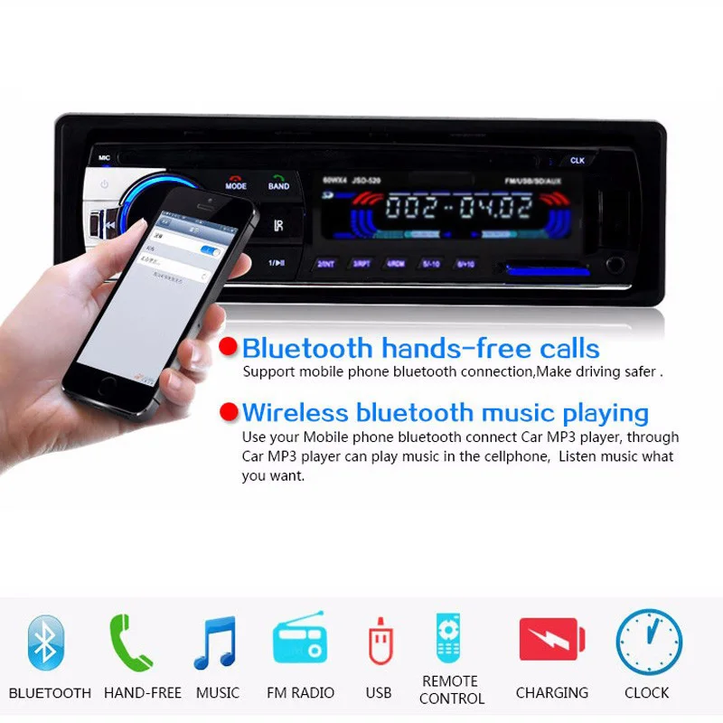 Autoradio Car FM Radio MP3 player 12V Bluetooth Car Audio Stereo player In dash 1 Din