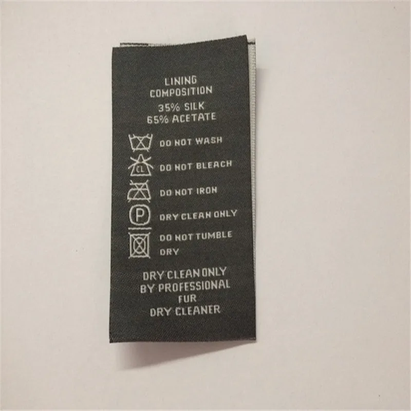 Custom 4.4*14.2CM Wash Care Label /the Woven Labels-in Garment Labels from Home & Garden on ...