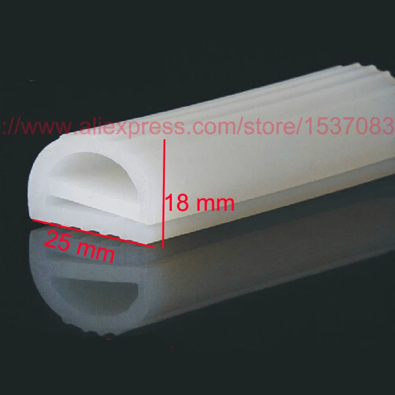 

25 mm x 18mm high temperature oven silicone e shape rubber seal strip weatherstrip