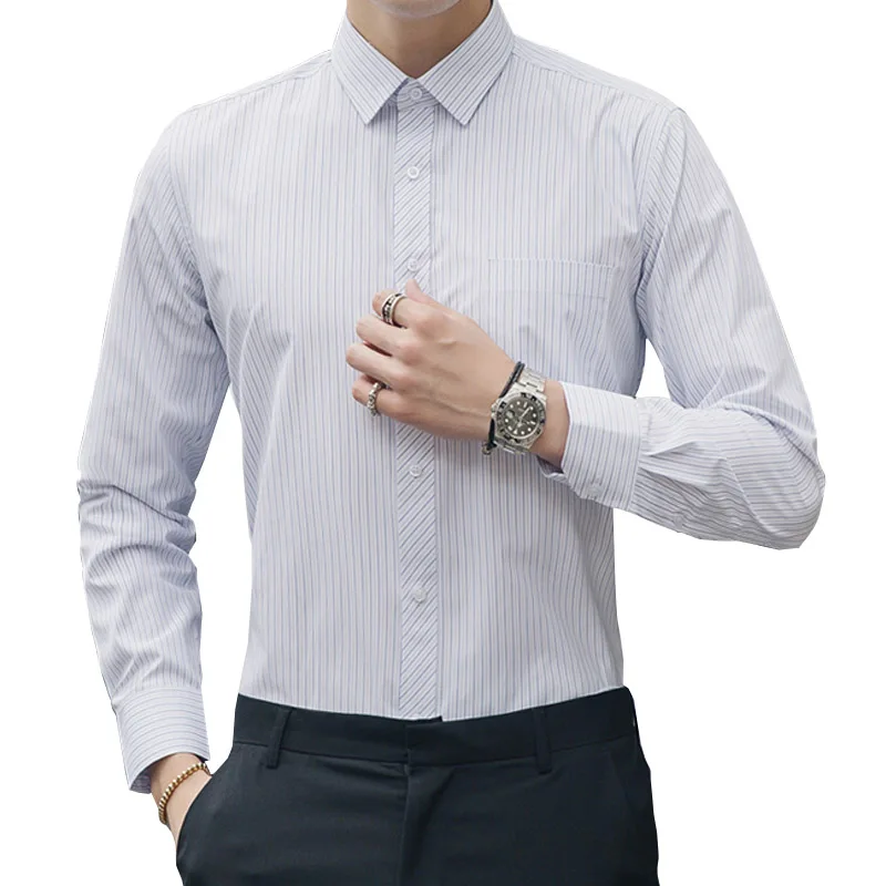 High Quality Men Clothes 2018 Fall Fashion Work Men's Shirts Business