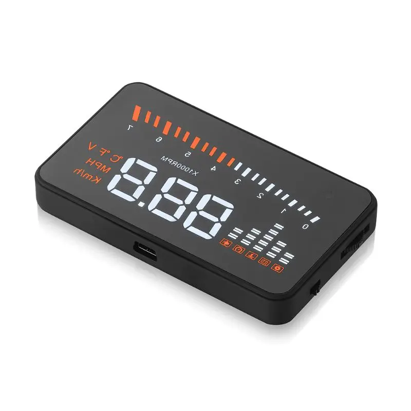 X5 " Автомобильный HUD Дисплей Предупреждение скорости топлива проектор OBD II