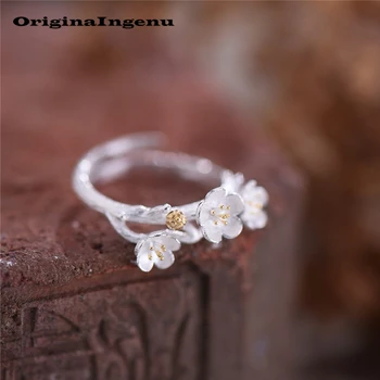 

925 Silver Ring Flower Jewelry Charm Boho Minimalism Girlfriend Mother 's Day Gift Haut Femme Cincin Anillos Rings for Women