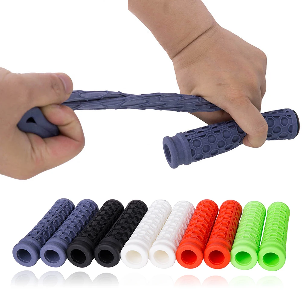 

MTB Mountain Bike Road Bicycle Real Silicone Shock-Proof Anti-Slip Grips 1 Pair