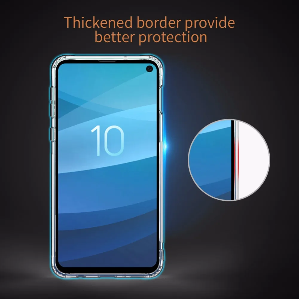 Чехол для samsung Galaxy S10e, Nillkin, натуральный, мягкий, TPU, прозрачный, противоударный, задняя крышка для samsung S10e