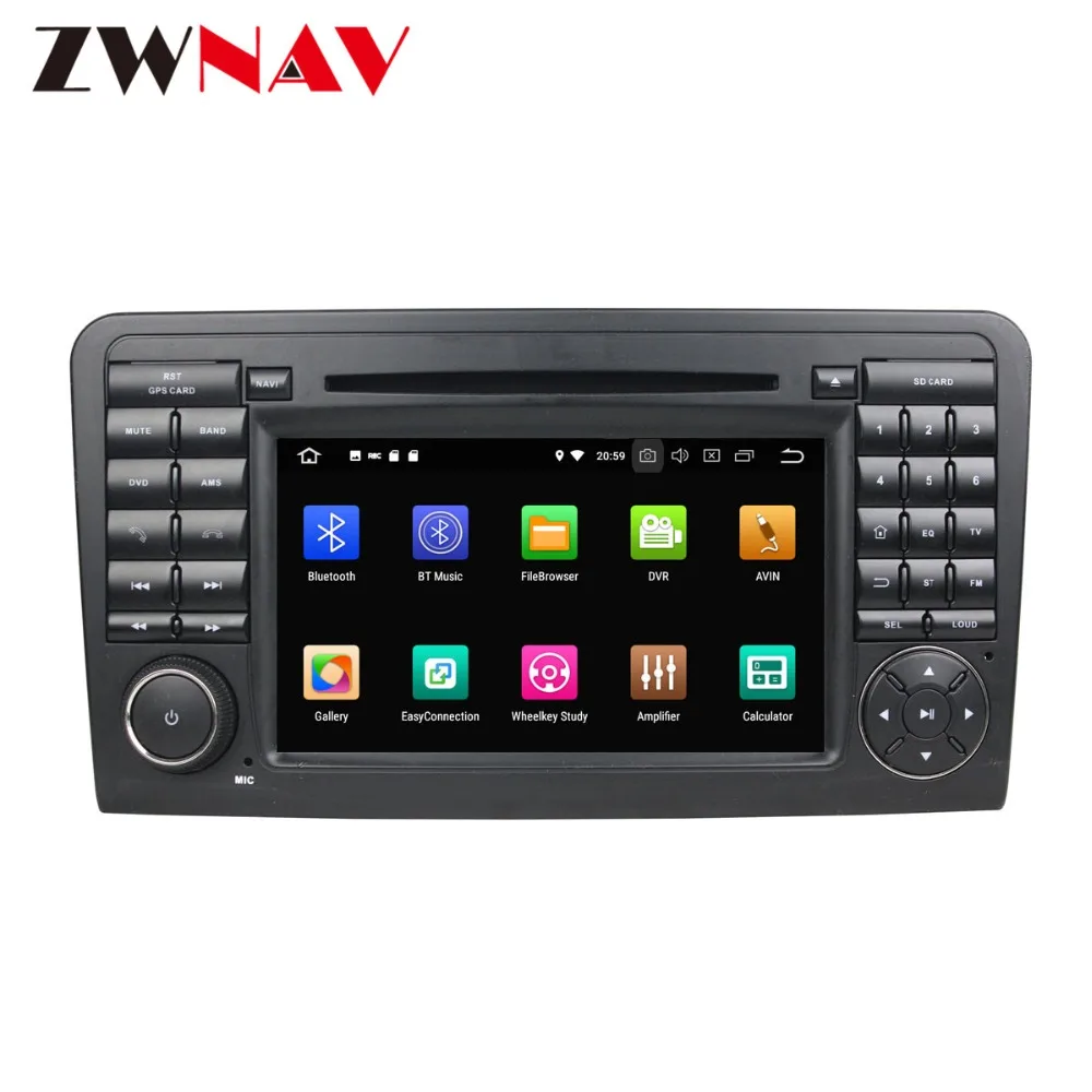 Cheap Android 8 Car DVD Player GPS navigation For Mercedes Benz ML CLASS W164 2005-2012 head unit multimedia player tape 5