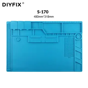 

Soft Silicone Soldering Work Pad Heat Insulation Desk Mat Maintenance Platform for Electrical Components Welding Repair Station