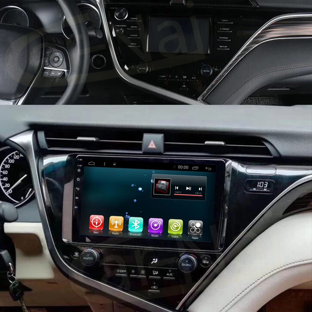 Android 8 1/9. 0 автомобильный Радио плеер GPS для Toyota Camry 2018 стерео 10 1 дюймов HD сенсорный