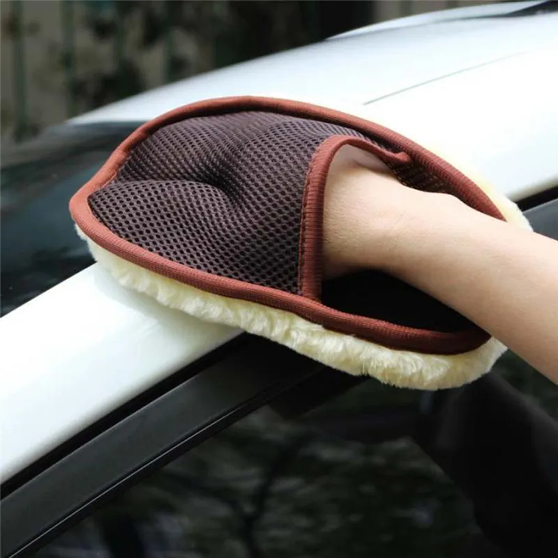 

1PCS Automotive Car Cleaning Car Styling Car Brush Cleaner Wool Soft Car Washing Gloves Cleaning Brush Motorcycle Washer Care