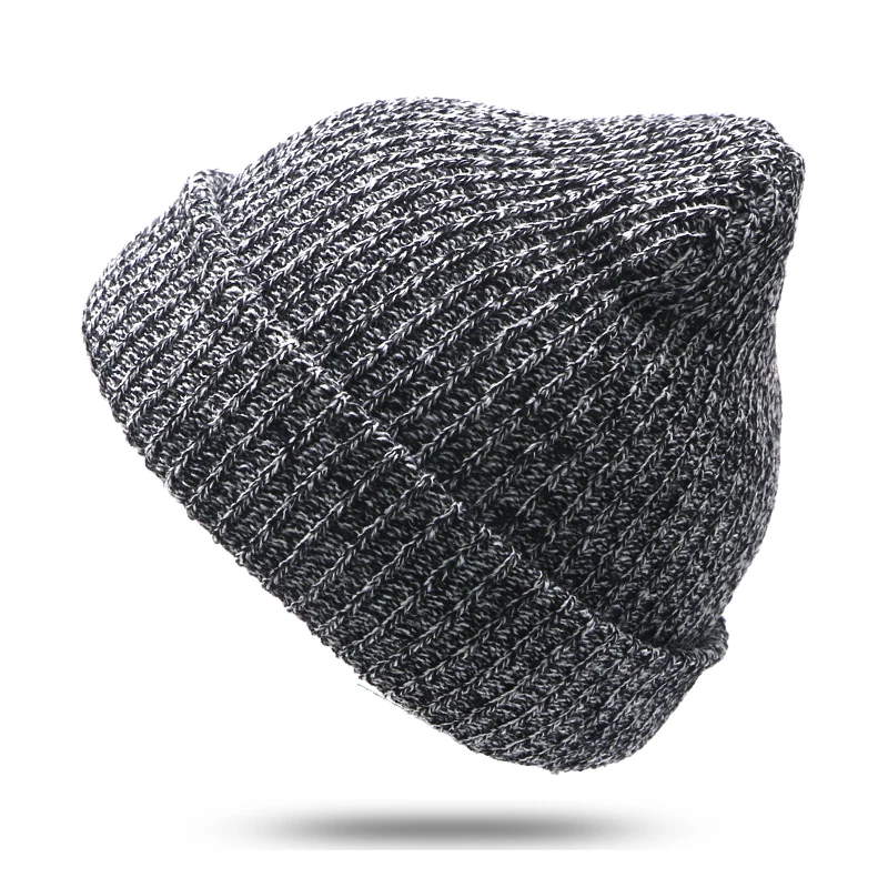 1Pcs Dark Gray Winter Beanie Unisex Hat Beanie Knit Cap Girl Hats