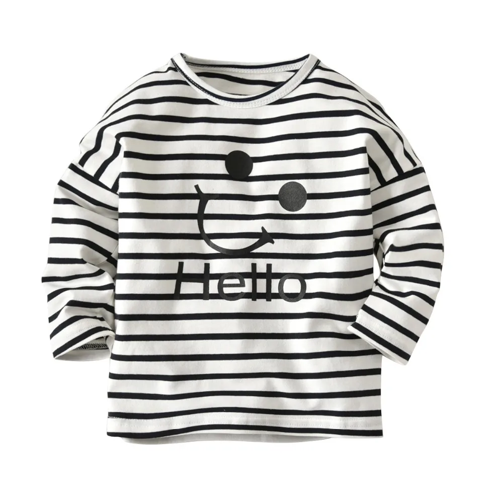 

2019 Spring Kids boys girls T-shirt Cotton long sleeve tops shirt Childlren Cartoon baby boy t shirt for 1-6 Years old