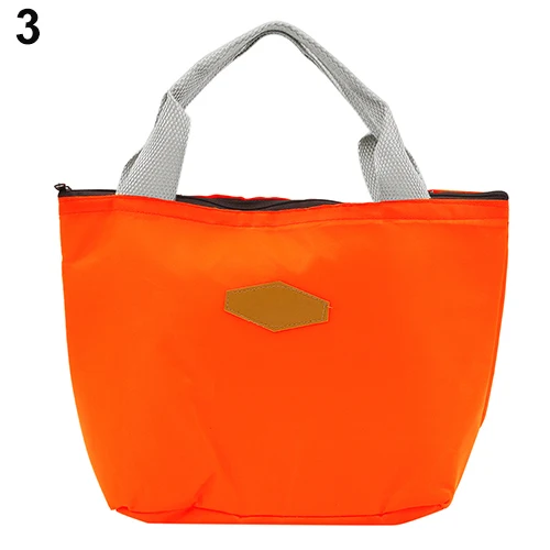 Портативная Женская термоизолированная водонепроницаемая сумка для обеда, сумка для пикника, сумка для хранения еды, сумка для обеда - Цвет: Оранжевый