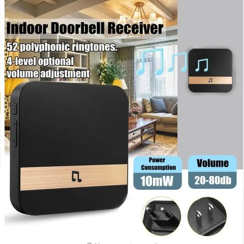 

Fine-quality Plug-in Chime Visual Doorbell with WiFi Wireless Doorbell App Voice Tips for Visitors Waterproof