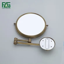 High quality Fashion antique copper retractable Wall bathroom mirror/ 8 inch 3x magnifying wall mounted bath makeup mirror 6 inch 3x magnifying round wall make up mirror two sided retractable bathroom mirror 360 degree swivel makeup mirror