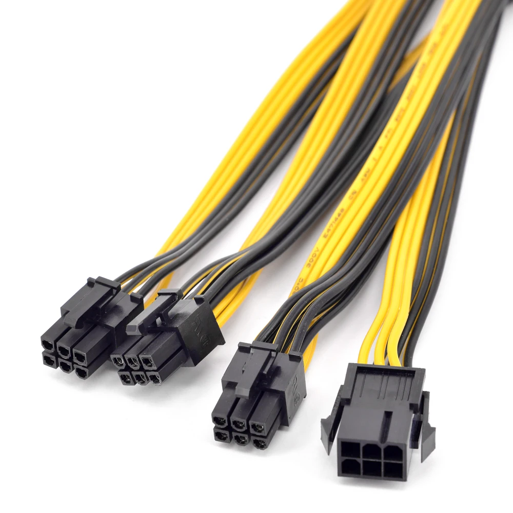PCI express GPU 6pin Port Multiplier PCIe Graphics card 6 Pin 1 to 3 ...