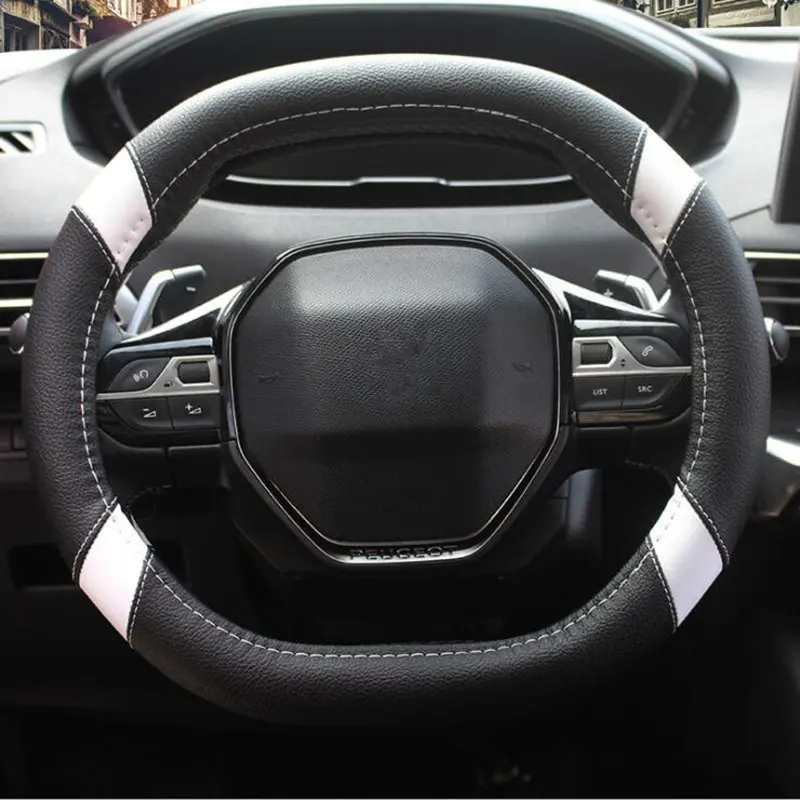 

5 Colors Comfortable Non-slip Car Steering Wheel Cover Micro Fiber Leather Customized For peugeot 3008 4008 5008