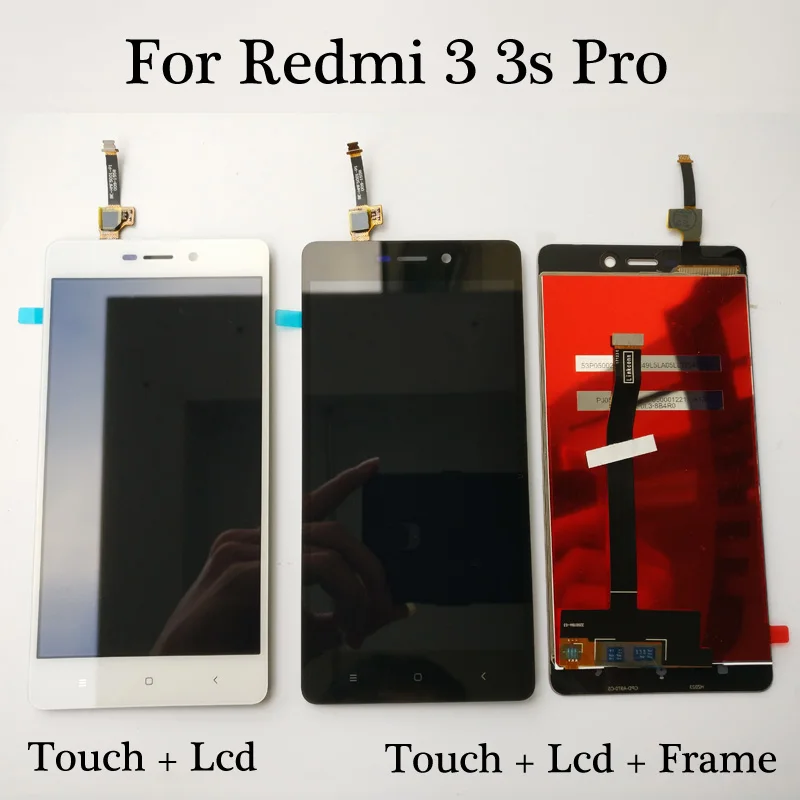 Протестированный Высококачественный ЖК-дисплей для Xiaomi Redmi 3 3S 3x3 Pro Prime+ кодирующий преобразователь сенсорного экрана в сборе+ с рамкой