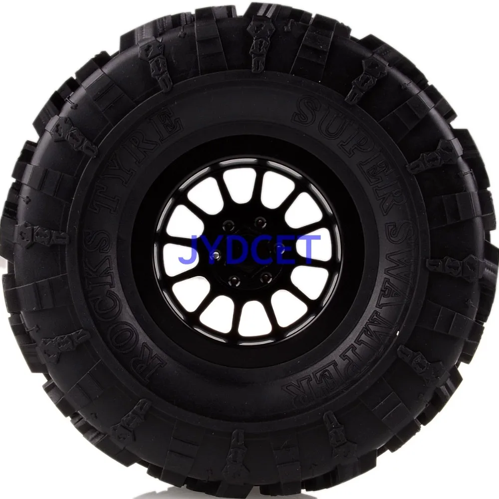 3022 Алюминий 12 спиц бисером 2," обод колеса и Super Swamper Rocks шины 132 мм 4 шт для RC 1/10 скальный массив на гусеничном ходу