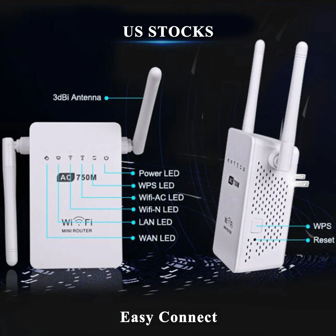 NOYOKERE Amazing 750 Мбит/с антенна Wifi ретранслятор беспроводной расширитель диапазона
