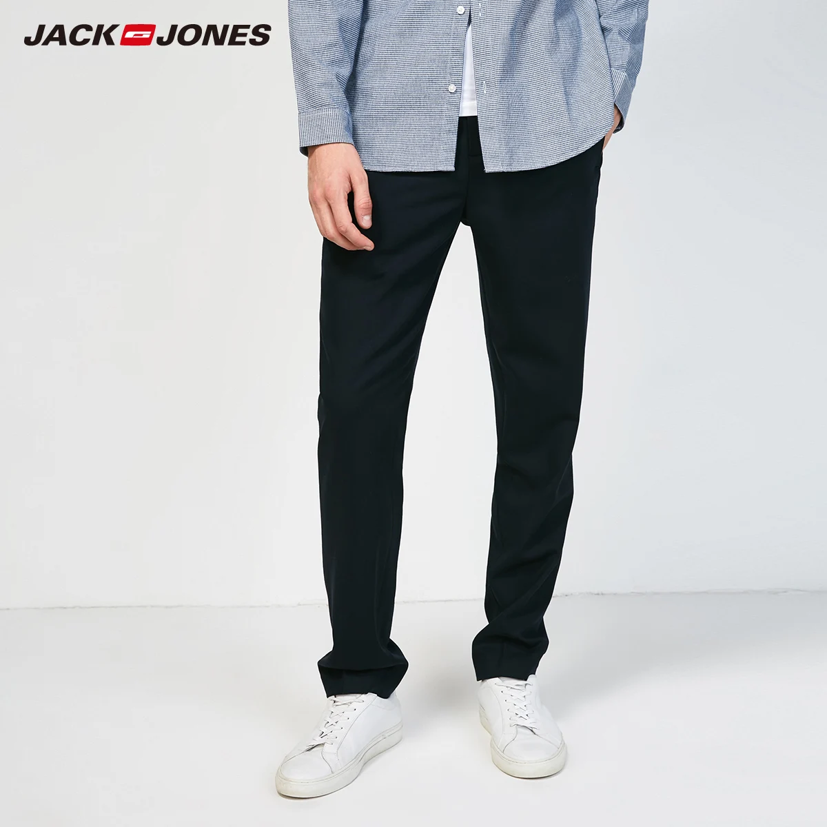 Jack Jones мужские повседневные длинные черные брюки мужские модные брюки | 217314550 - Цвет: MIDNIGHT