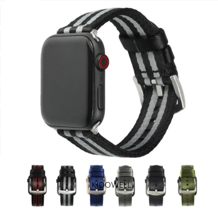 

6 colors New Woven Nylon Soft Replacement Watchband for Apple Watch Series4/3/2/1 Classic Buckle 42mm 38mm Strap For iwatch Band