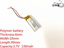 3.7V,130mAH,401030 PLIB; polymer lithium ion / Li-ion battery for GPS,mp3,mp4,mp5,dvd,bluetooth,model toy mobile bluetooth