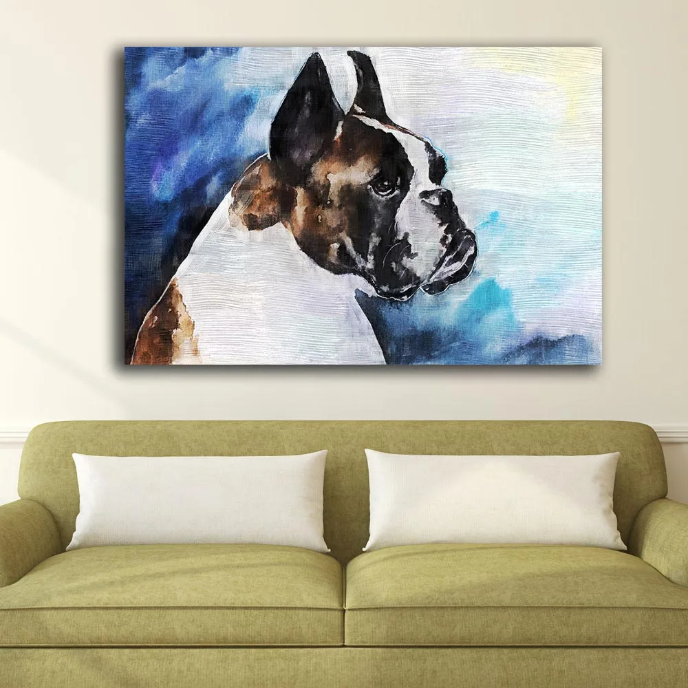 Large Size Wall art Wall Decor Wall Painting Animal dog Boxer oil Painting Print Nice Painting